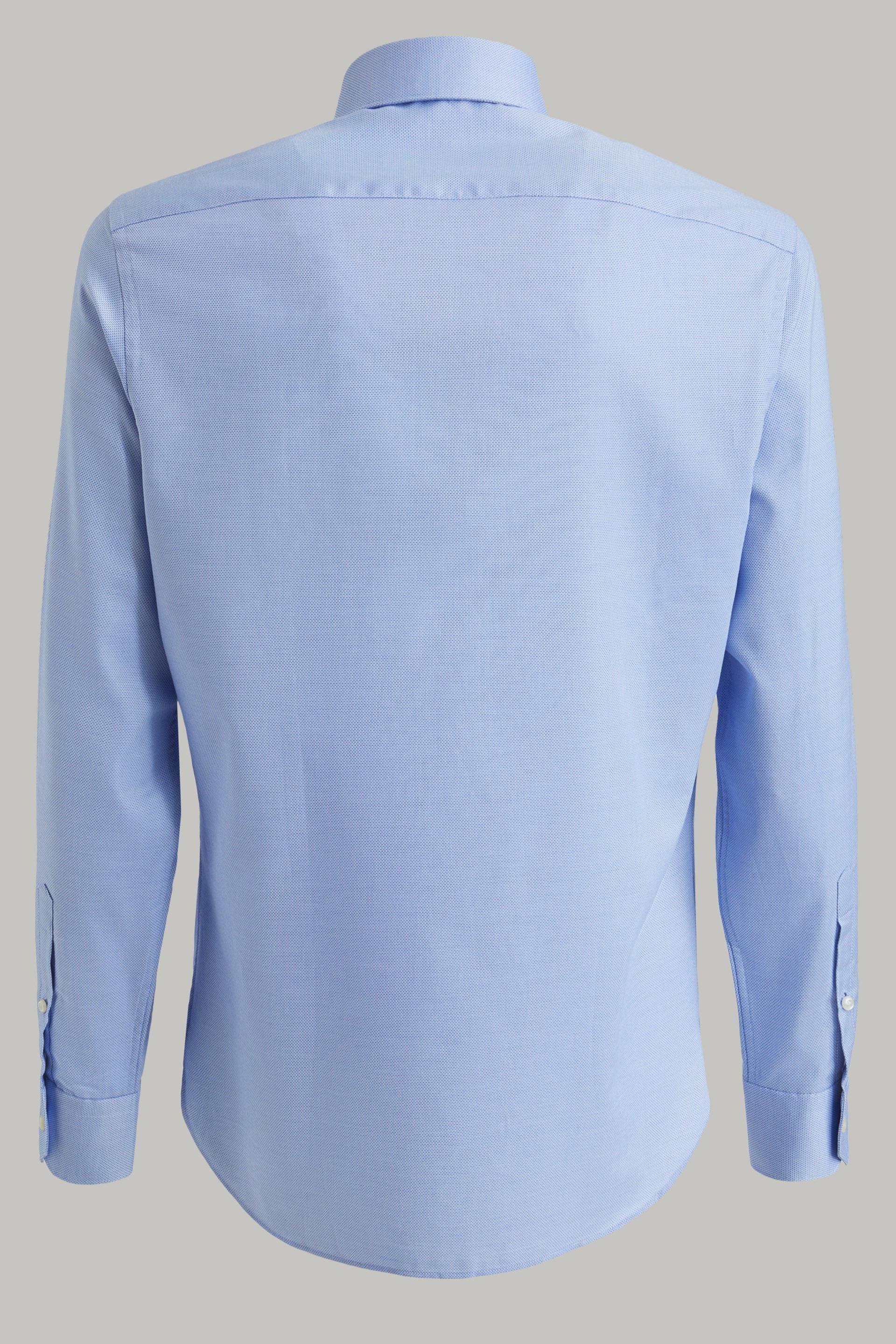 Blue Light Micro-Pattern Dobby Shirt, Bluette, large image number 4