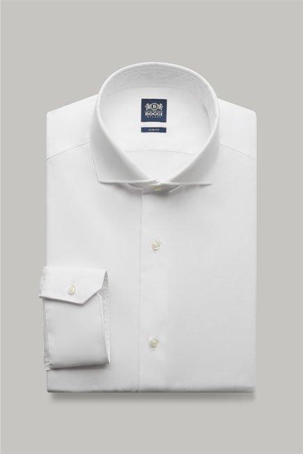White Cotton Dobby Shirt For Men - Slim, , large image number 0