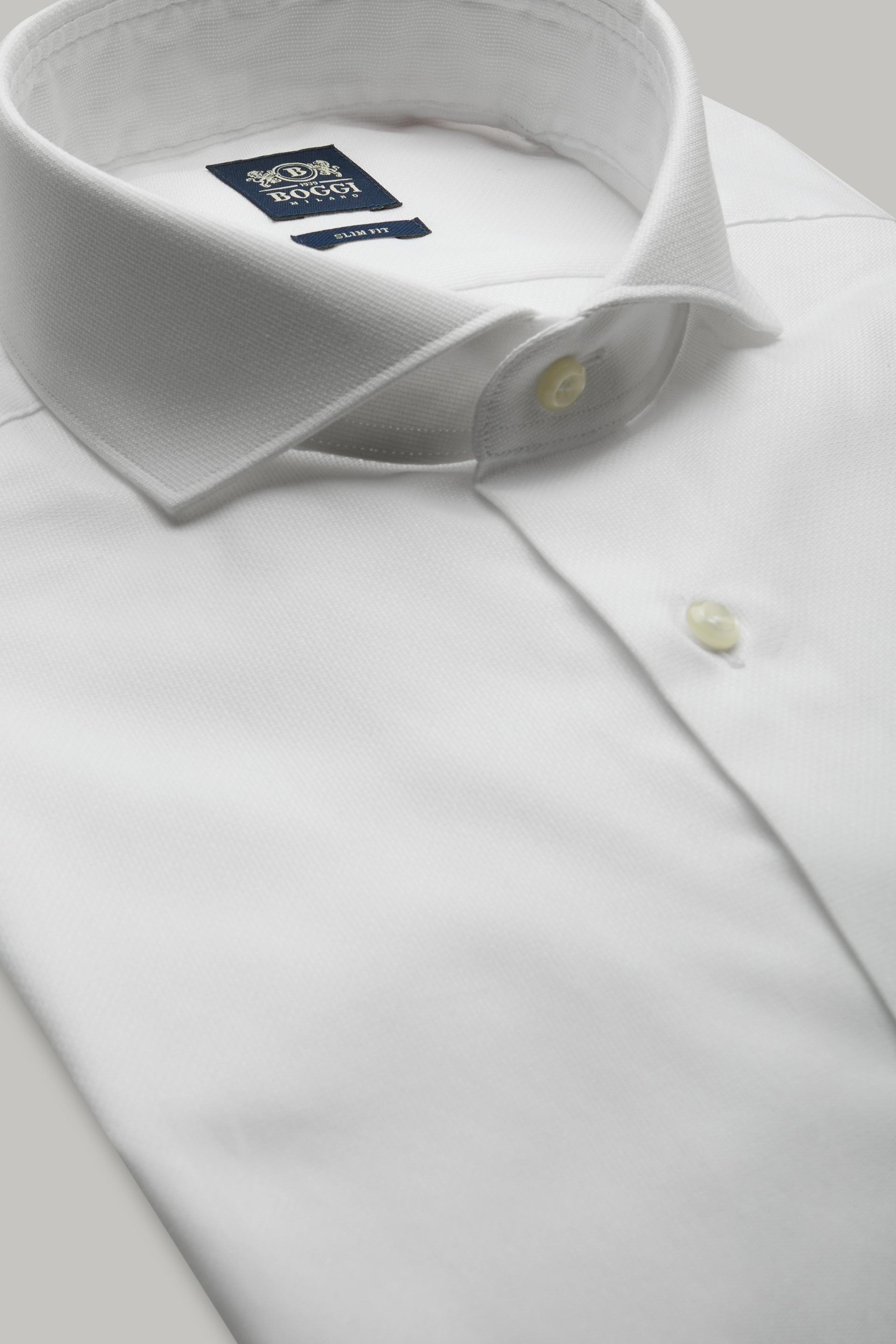 White Cotton Dobby Shirt For Men - Slim, , large image number 2