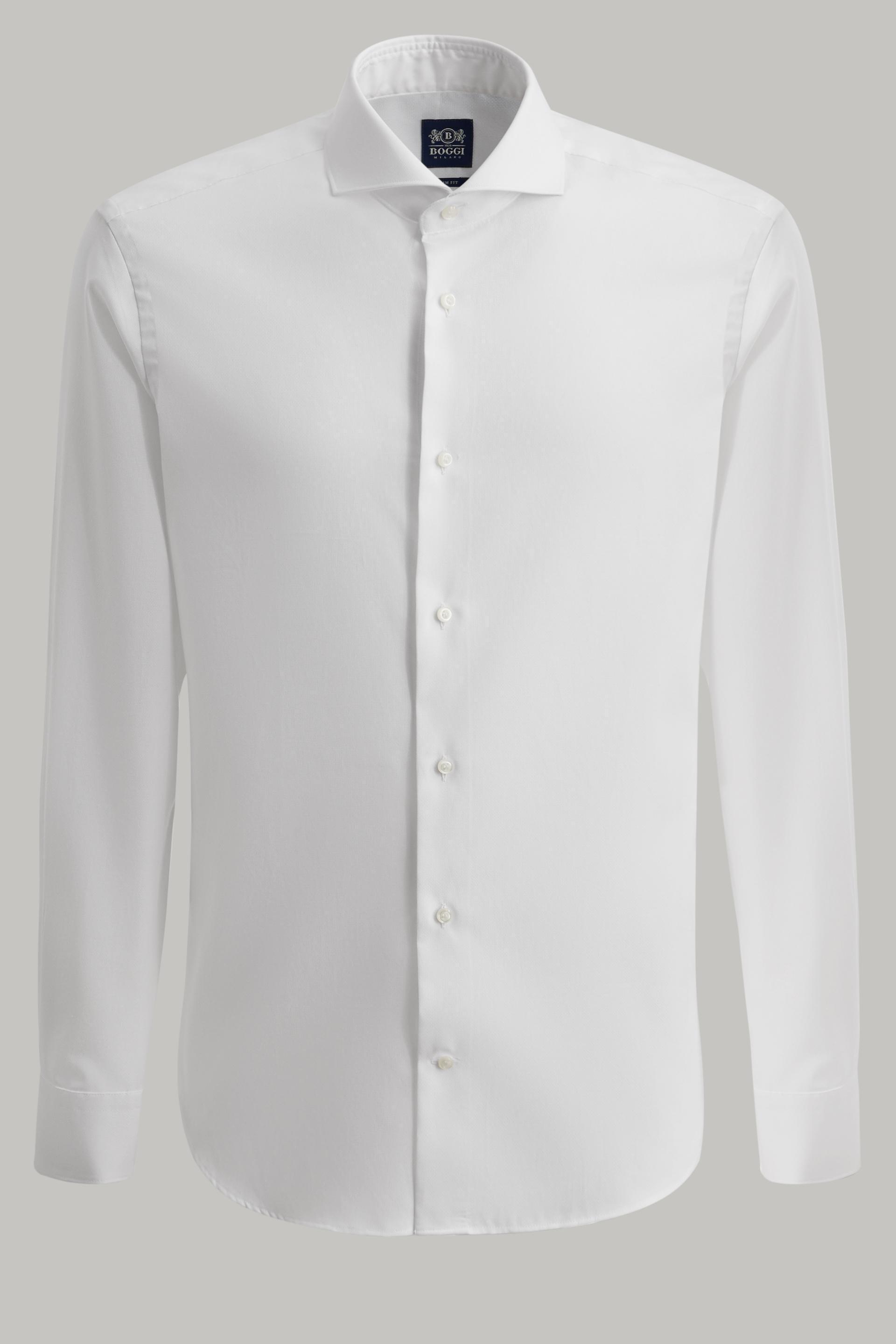 White Cotton Dobby Shirt For Men - Slim, , large image number 3