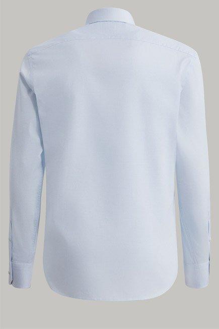 Light Blue Checked Dobby Shirt For Men - Slim, , large image number 3