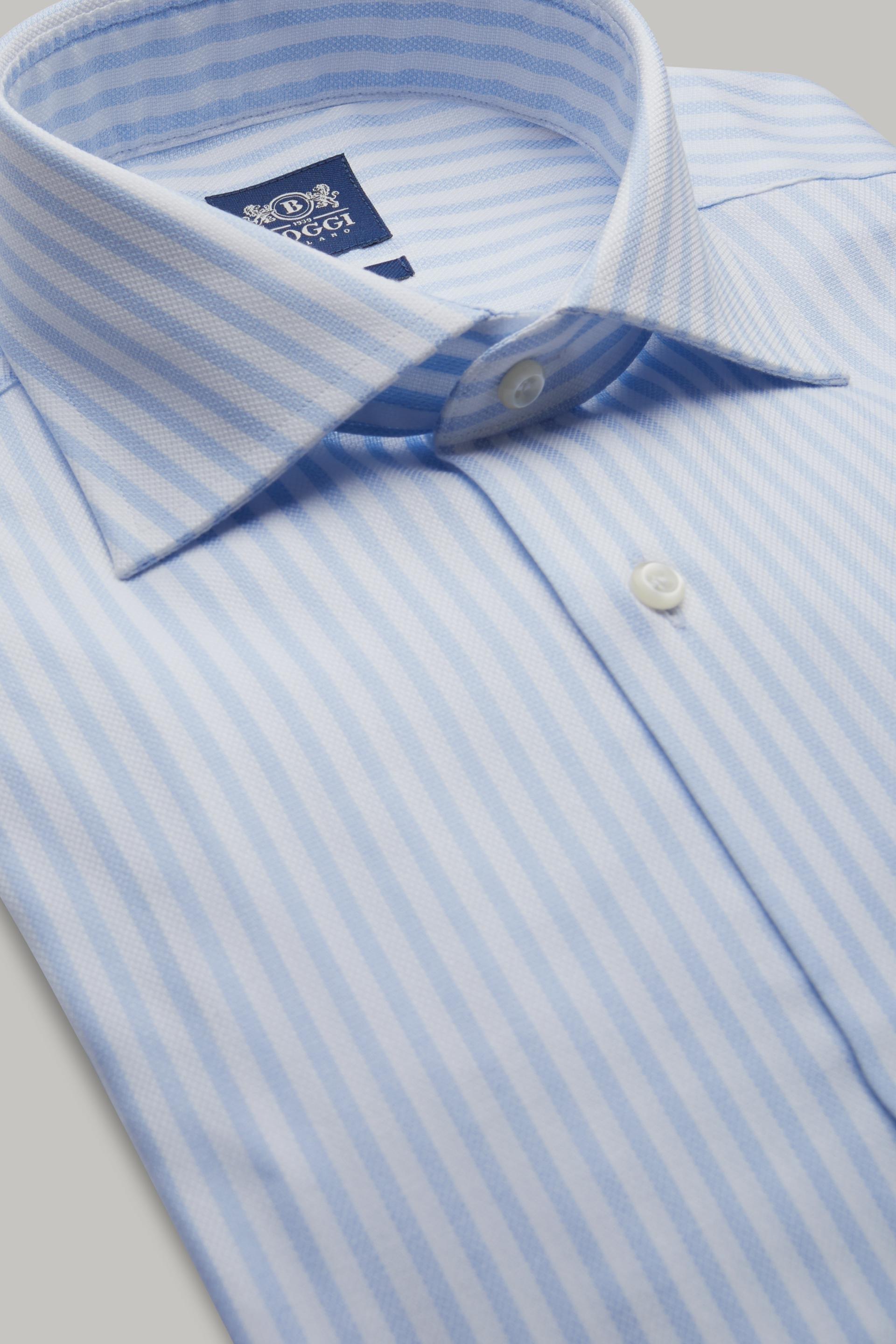 Blue Striped Dobby Shirt, 3901_AZZ, large image number 2