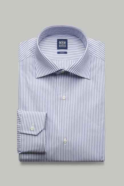 Boggi Milano - Blue Striped Pique Shirt