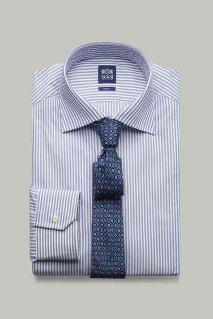 Boggi Milano - Blue Striped Pique Shirt