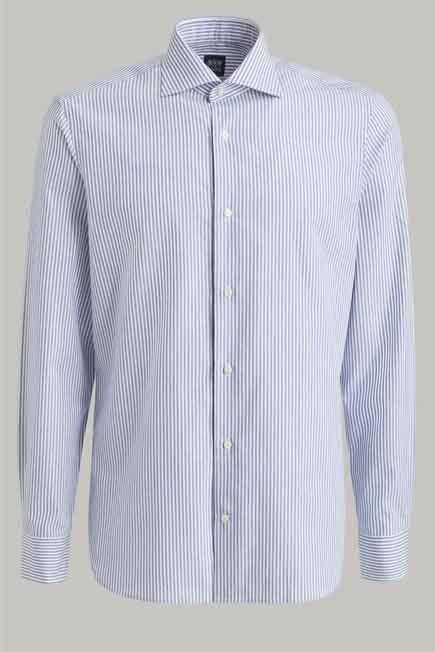 Blue Striped Pique Shirt, , large image number 2