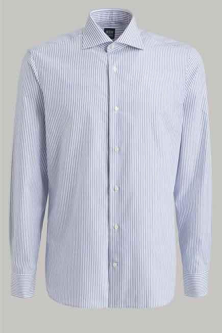 Boggi Milano - Blue Striped Pique Shirt