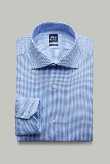Light Blue Houndstooth Shirt For Men - Regular, 3901_AZZ, large image number 0