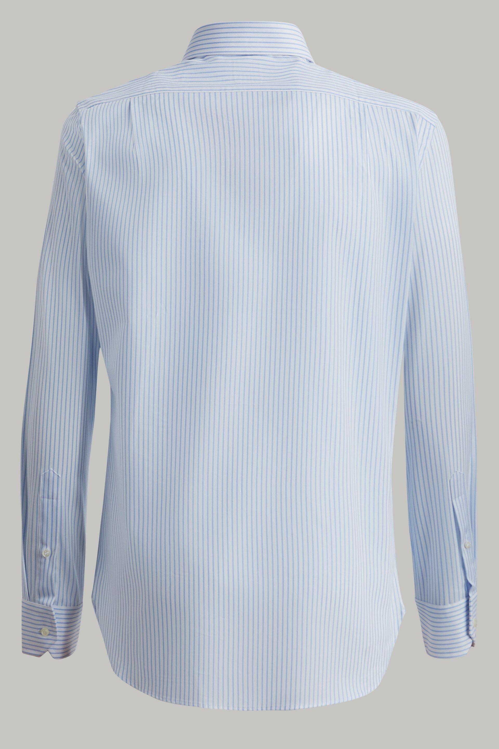 Blue Striped Dobby Shirt, 3901_AZZ, large image number 2