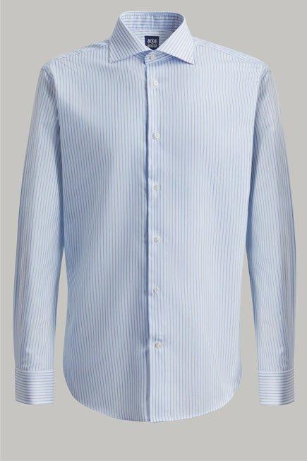 Blue Striped Dobby Shirt, 3901_AZZ, large image number 3