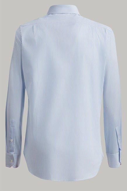Blue Striped Dobby Shirt, 3901_AZZ, large image number 4
