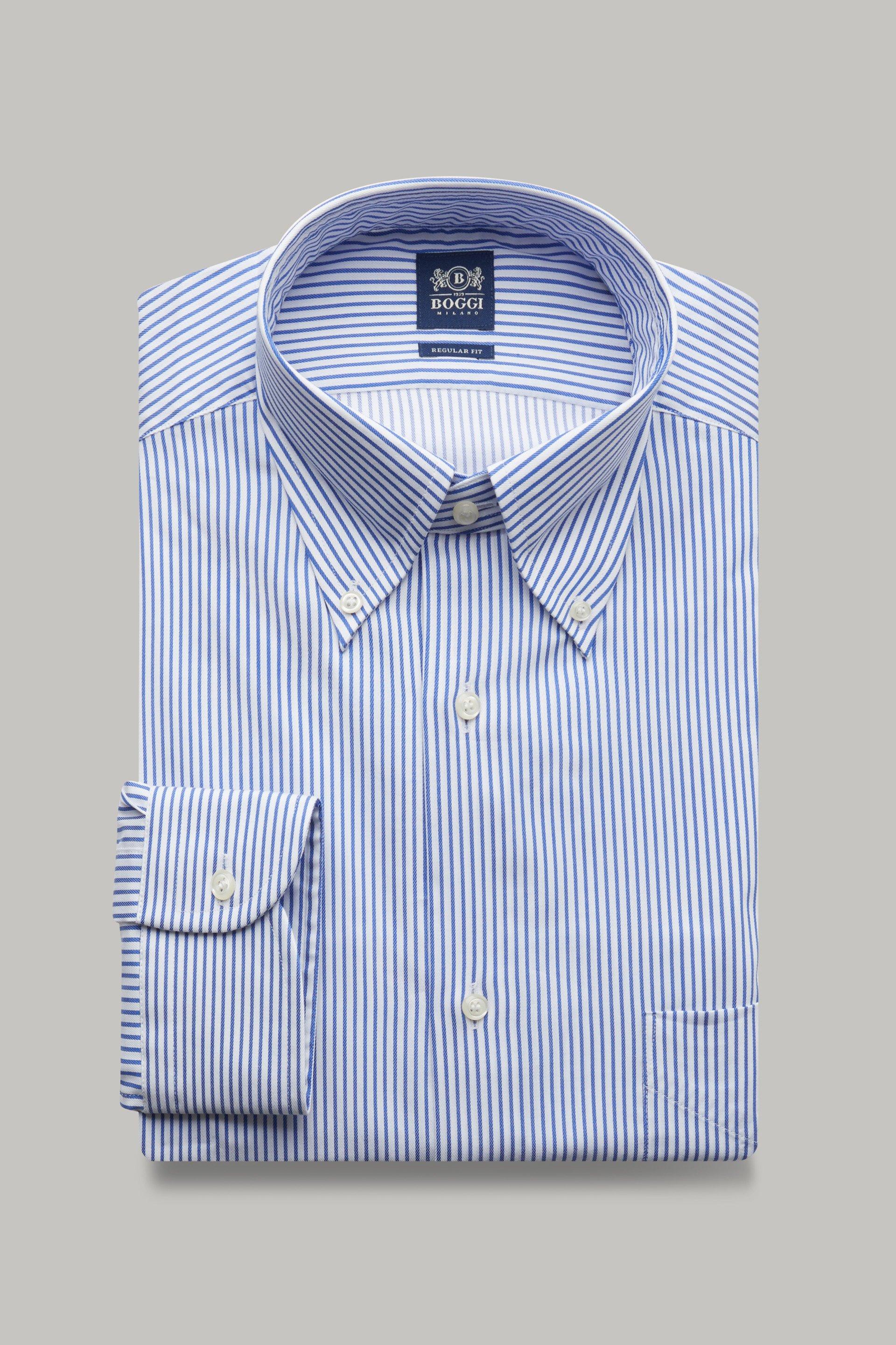 Boggi Milano - Blue Cornflower Striped Shirt