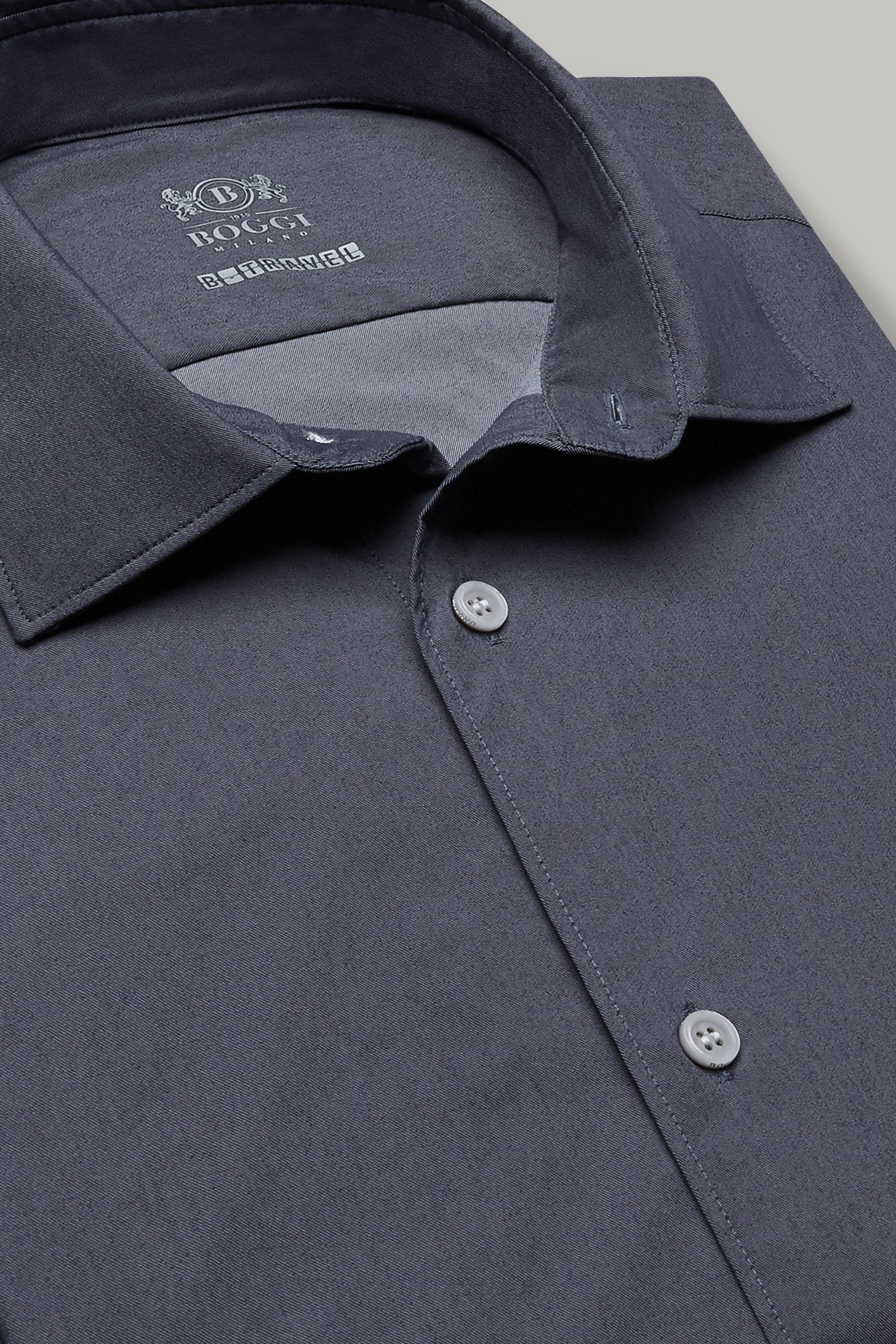 Navy Stretch Nylon Shirt, 3901_NAVY, large image number 1