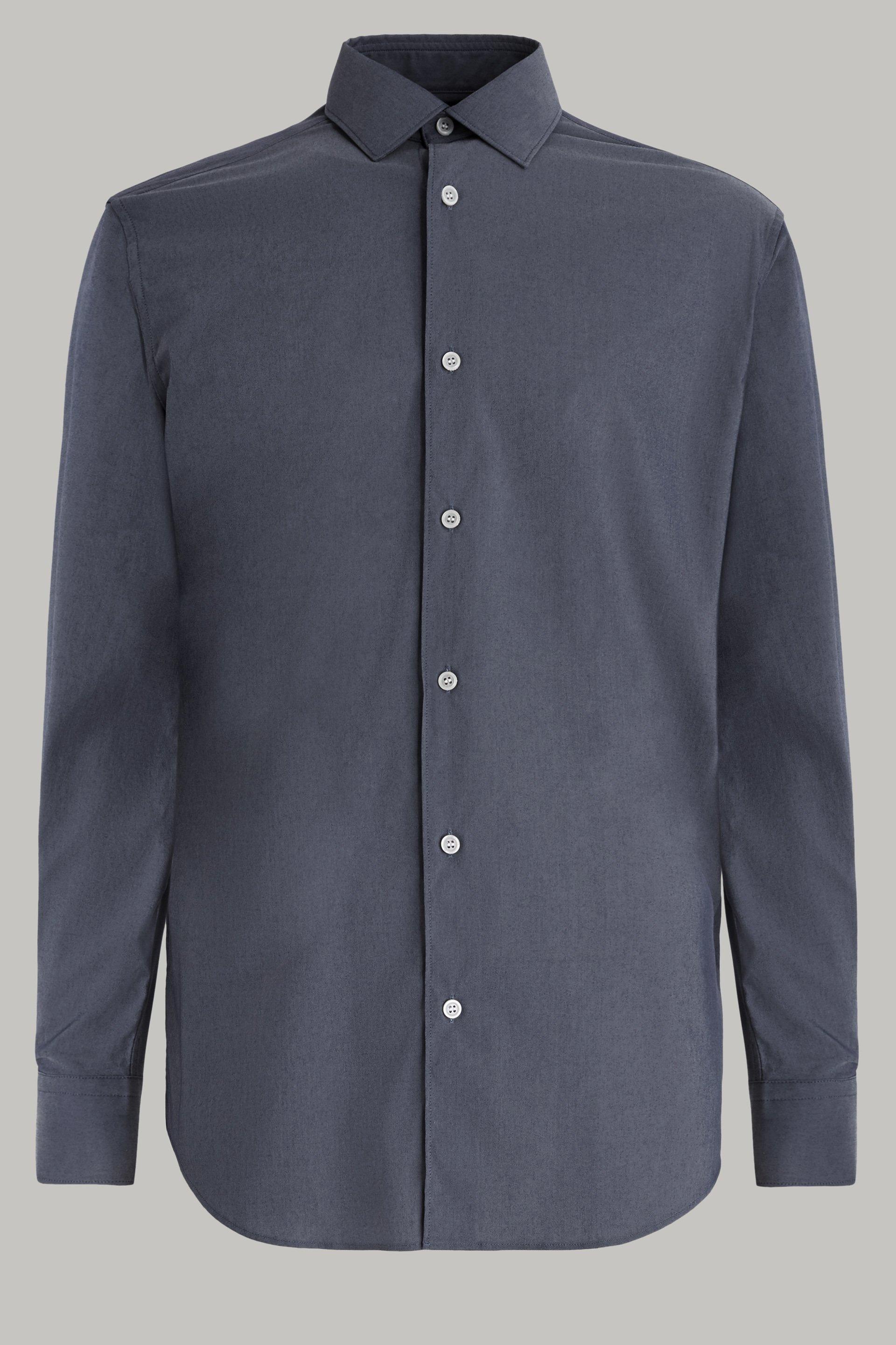 Navy Stretch Nylon Shirt, 3901_NAVY, large image number 2