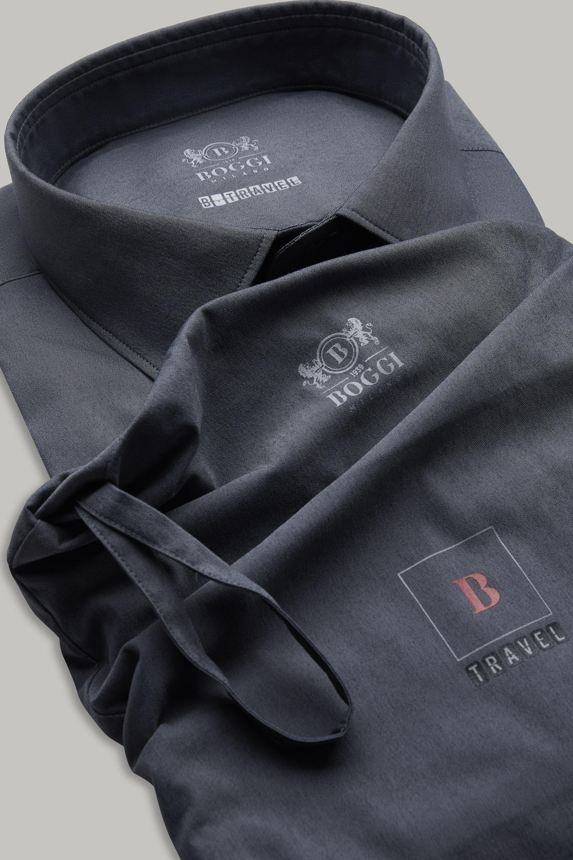 Black Stretch Nylon Shirt For Men - Regular, 3901_NERO, large image number 7