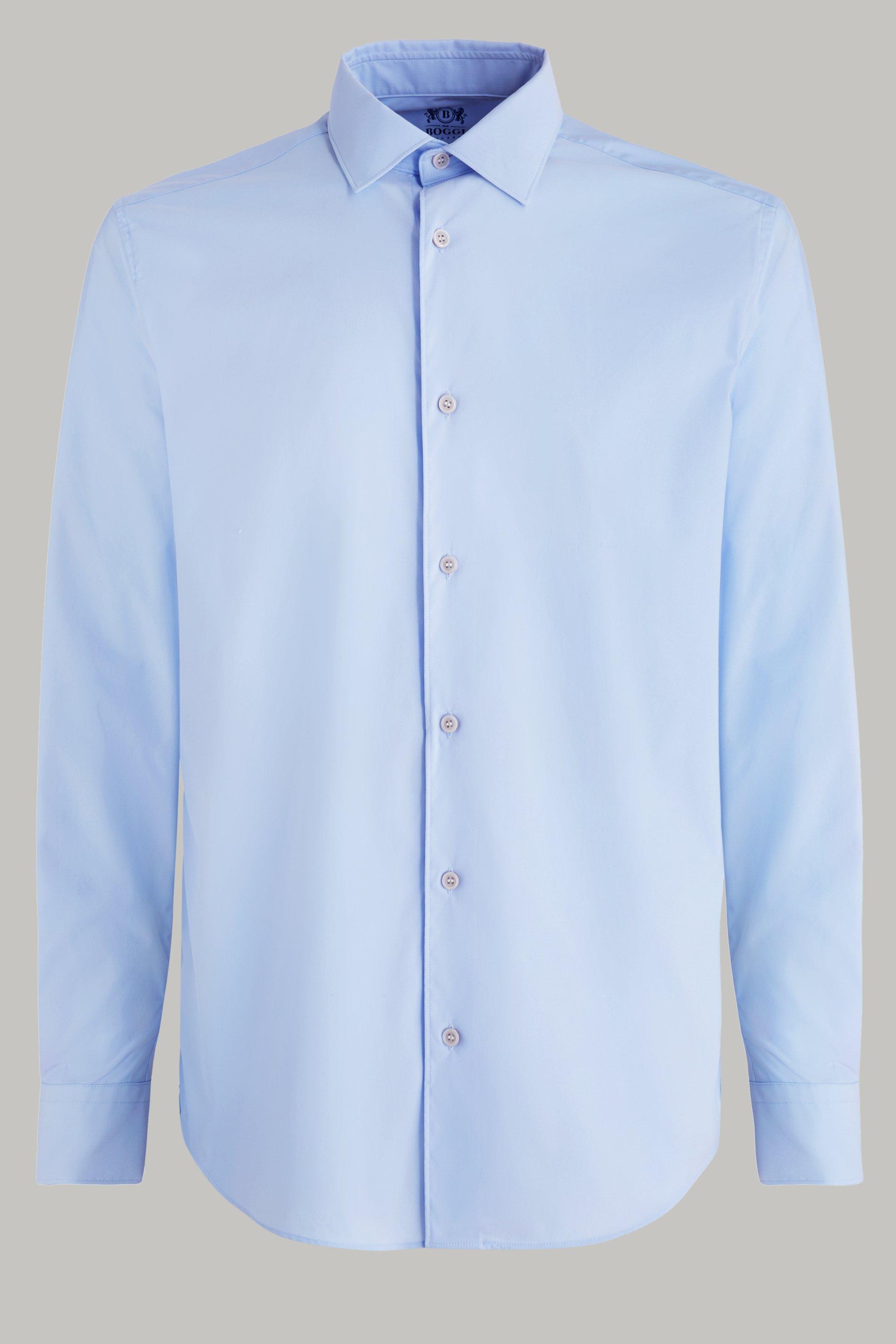 Blue Stretch Nylon Shirt, 3901_AZZ, large image number 2