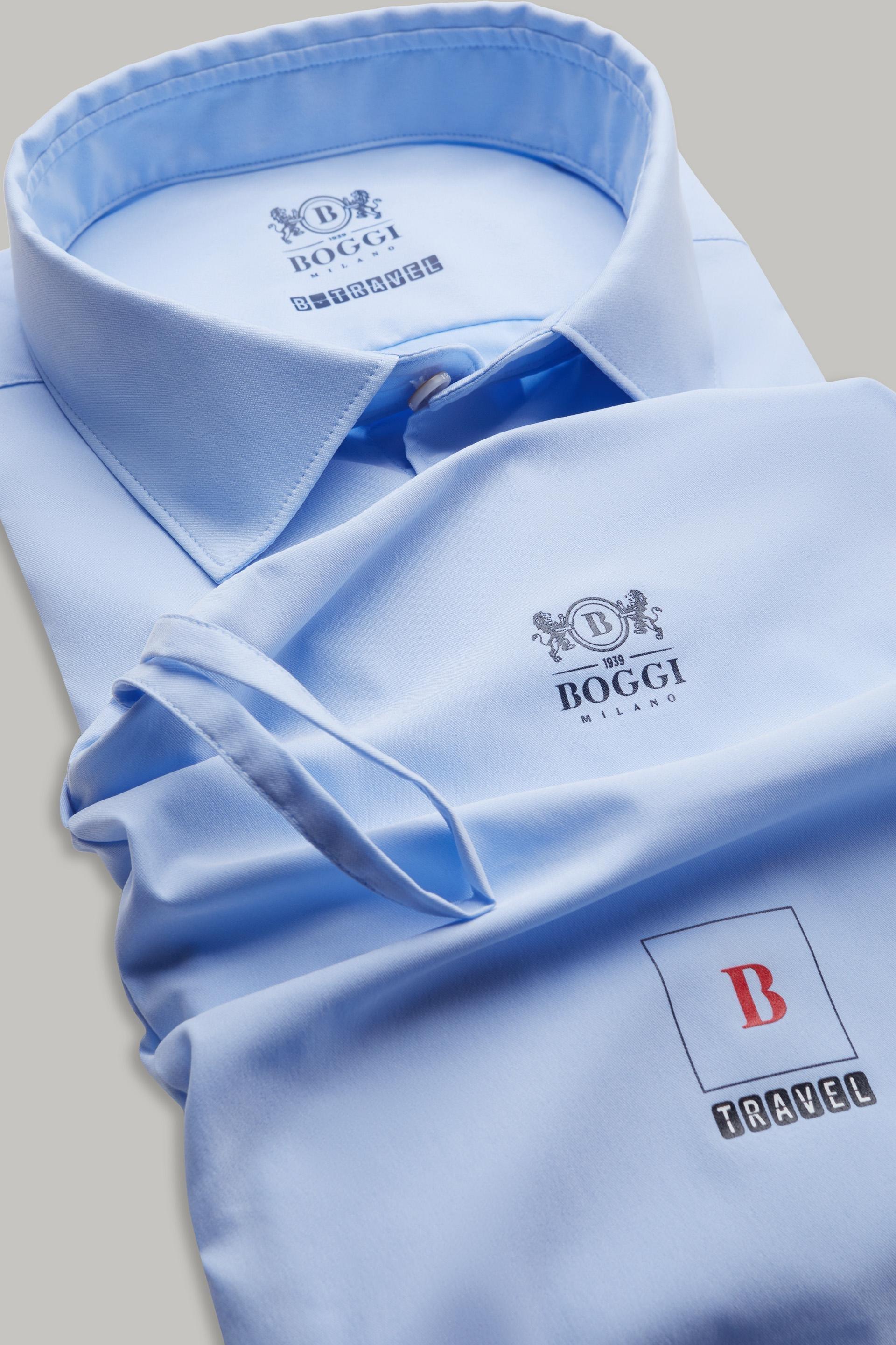 Blue Stretch Nylon Shirt, 3901_AZZ, large image number 7