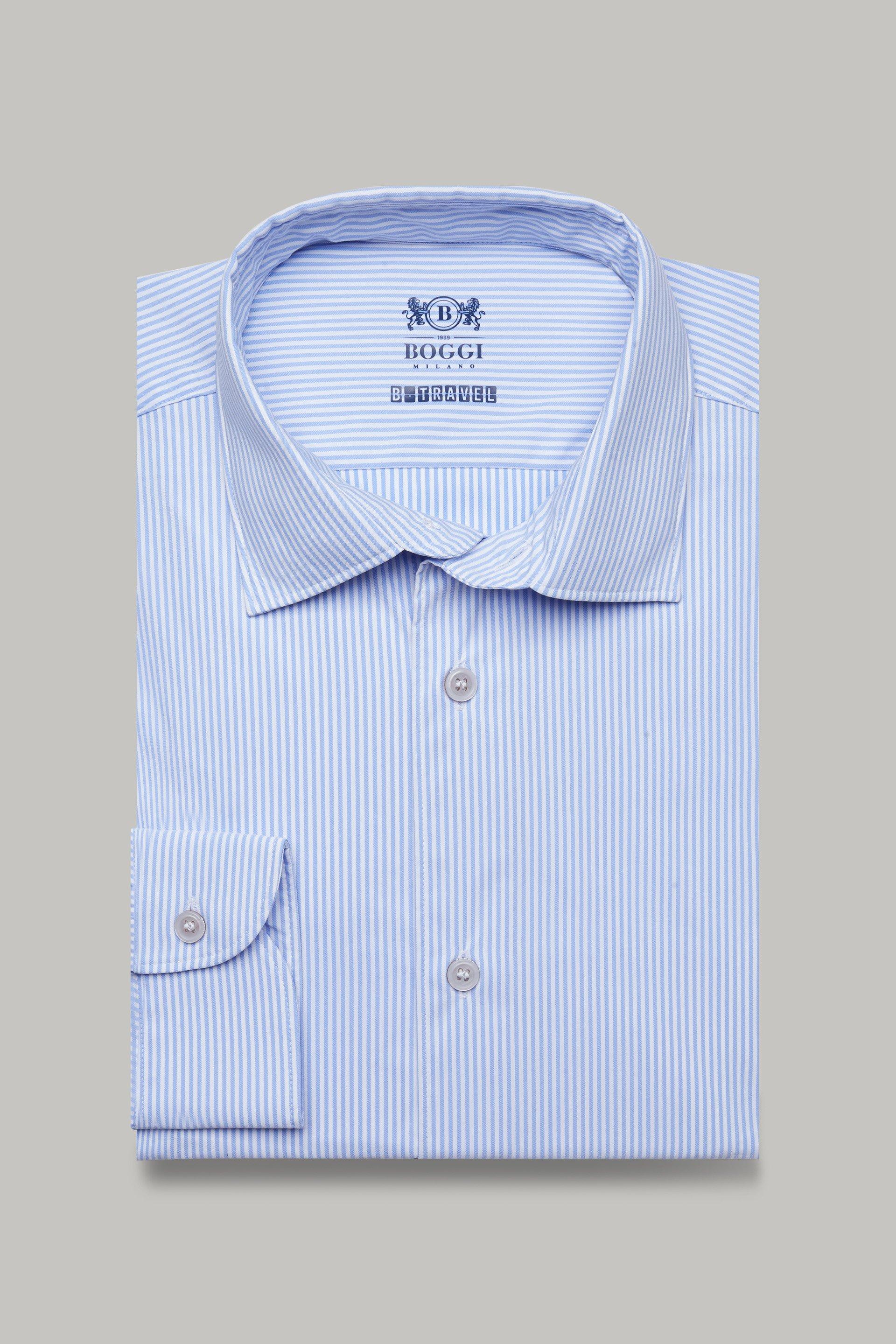 قميص نايلون مطاطي مخطط باللون الأزرق ال"اتح للرجال - عادي, Light blue, large image number 0