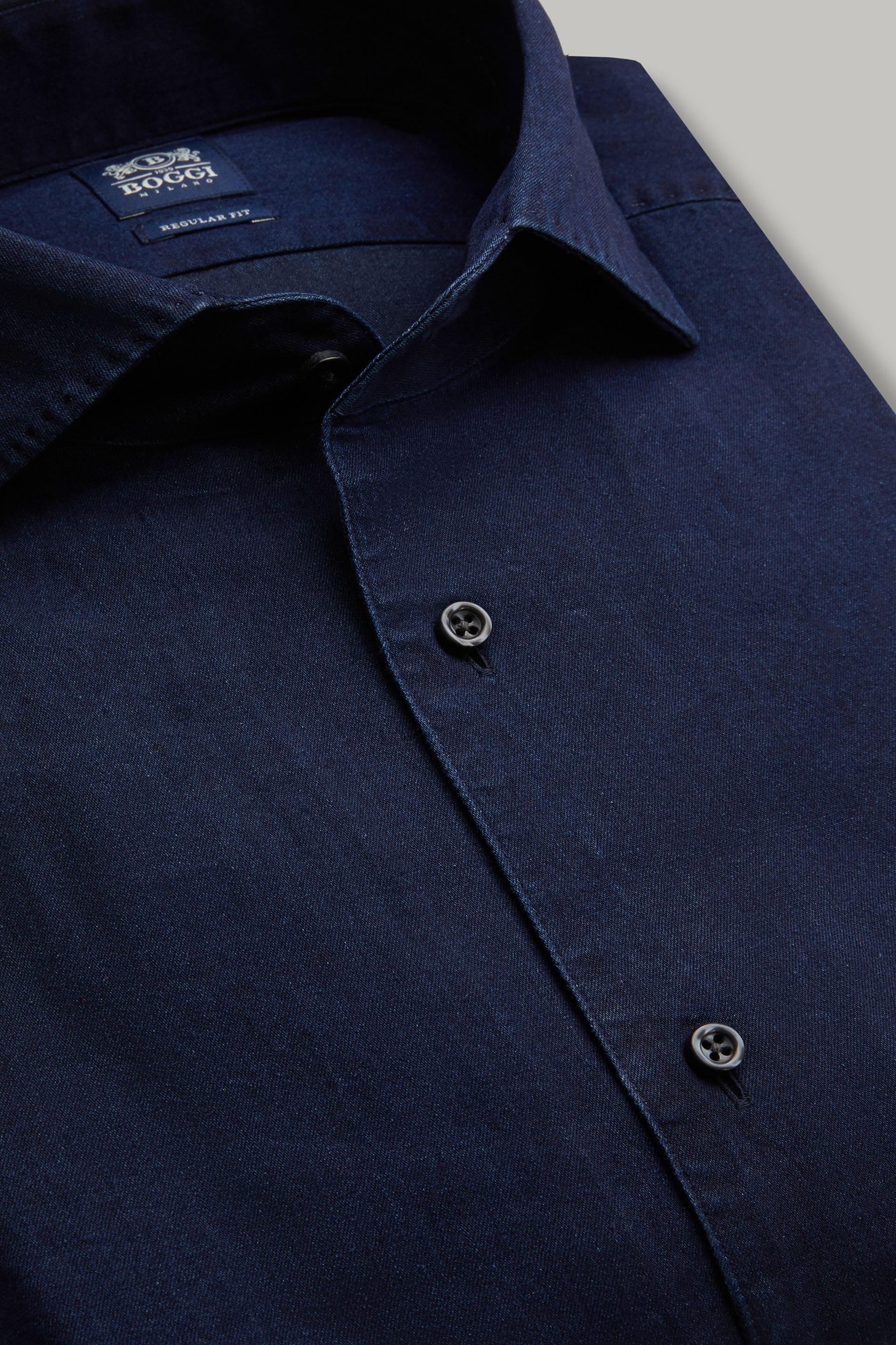Boggi Milano - Dark Blue Denim Shirt For Men - Regular