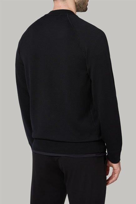 Merino Wool Knitted Bomber Jacket Black, , large image number 4