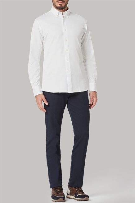 Boggi Milano - White Cotton Jersey Polo Shirt