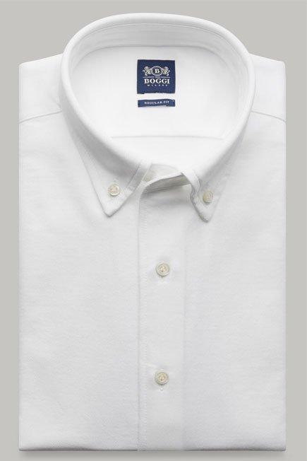 White Cotton Jersey Polo Shirt, 3901_BCO, medium