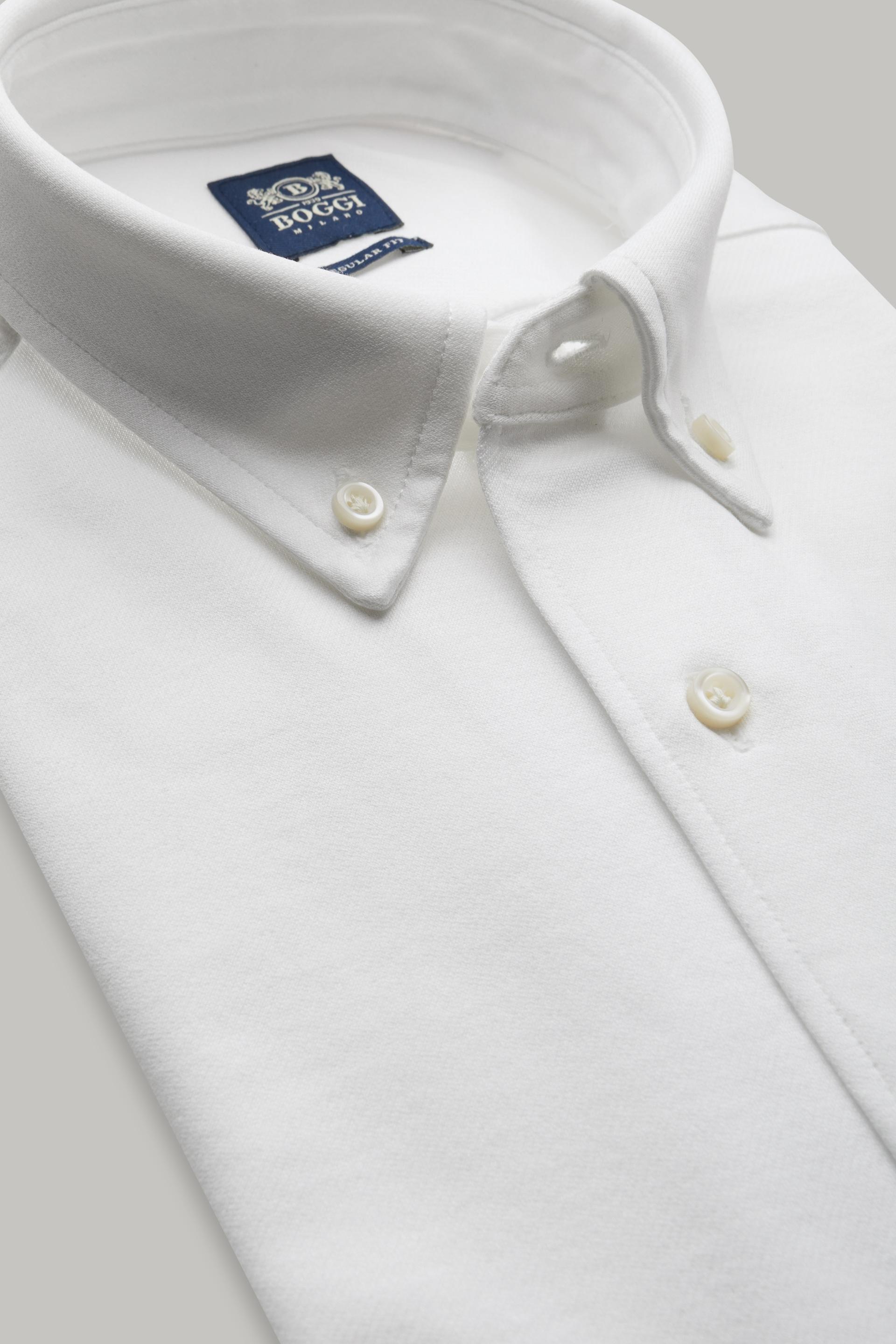 White Cotton Jersey Polo Shirt, 3901_BCO, large image number 3