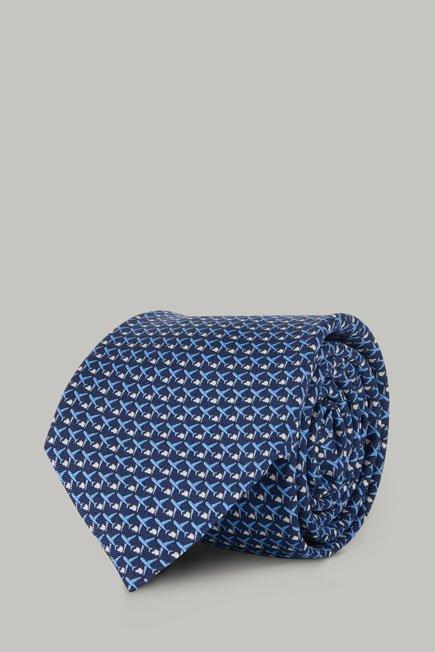 Blue Silk Aeroplane Tie For Men, , large image number 0