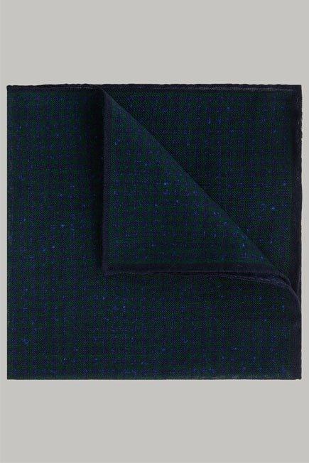 Green Wool Houndstooth Pocket Square, Green - Blue, large image number 0