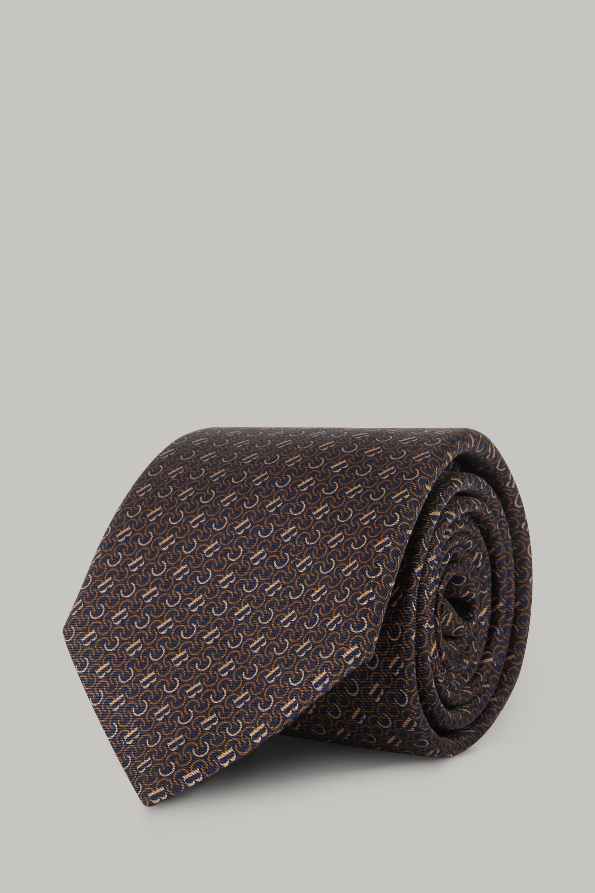 Boggi Milano - Blue Silk Logo Tie For Men