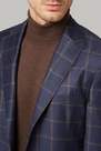 Boggi Milano - Blue Brown Checked Flannel Jacket