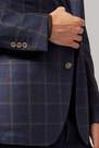 Boggi Milano - Blue Brown Checked Flannel Jacket