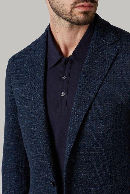 Boggi Milano - Blue Patterned Jersey Jacket