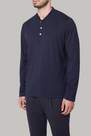 Boggi Milano - Navy Long-Sleeved Cotton Jersey T-Shirt For Men - Regular