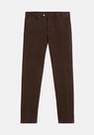 Boggi Milano - Brown Stretch Cotton Satin Trousers