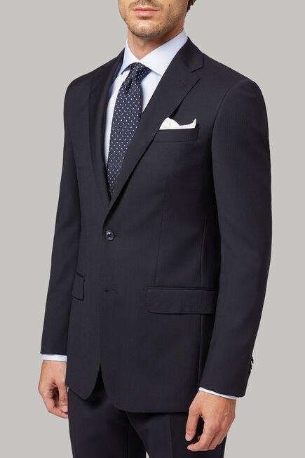 Navy Herringbone Stretch Suit, 3901_NAVY, large image number 0