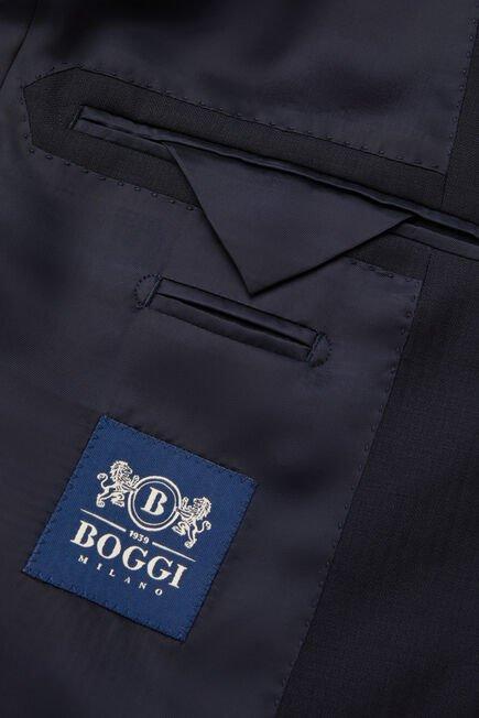 Navy Herringbone Stretch Suit, 3901_NAVY, large image number 4