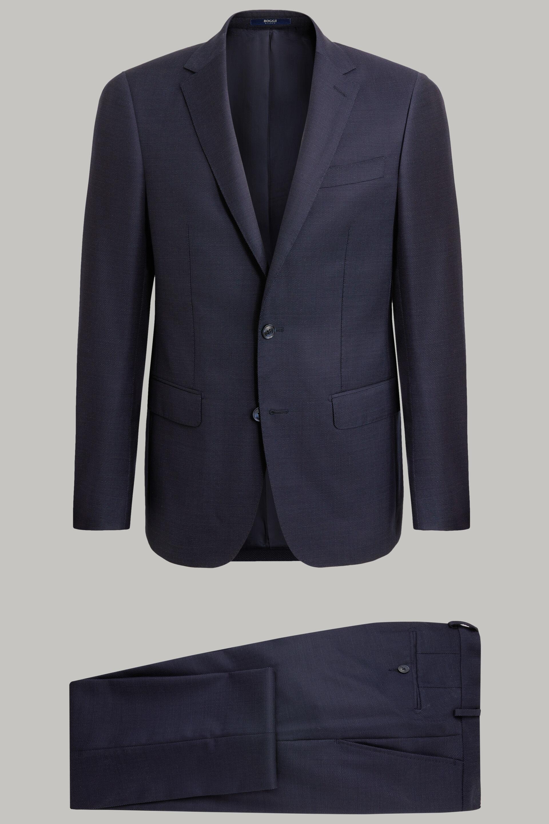Blue Micro-Polka Dot Suit, 3901_BLU, large image number 3