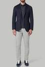 Boggi Milano - Blue Jacket In Printed Wool Jersey For Men - Regular
