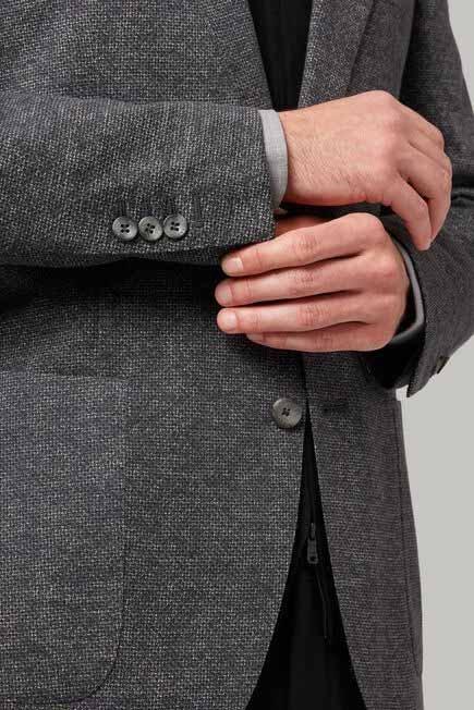 Grey Printed Wool Jersey Jacket, Grey, large image number 5