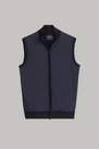 Boggi Milano - Navy Full-Zip Merino Wool And Jersey Knitted Waistcoat For Men - Regular