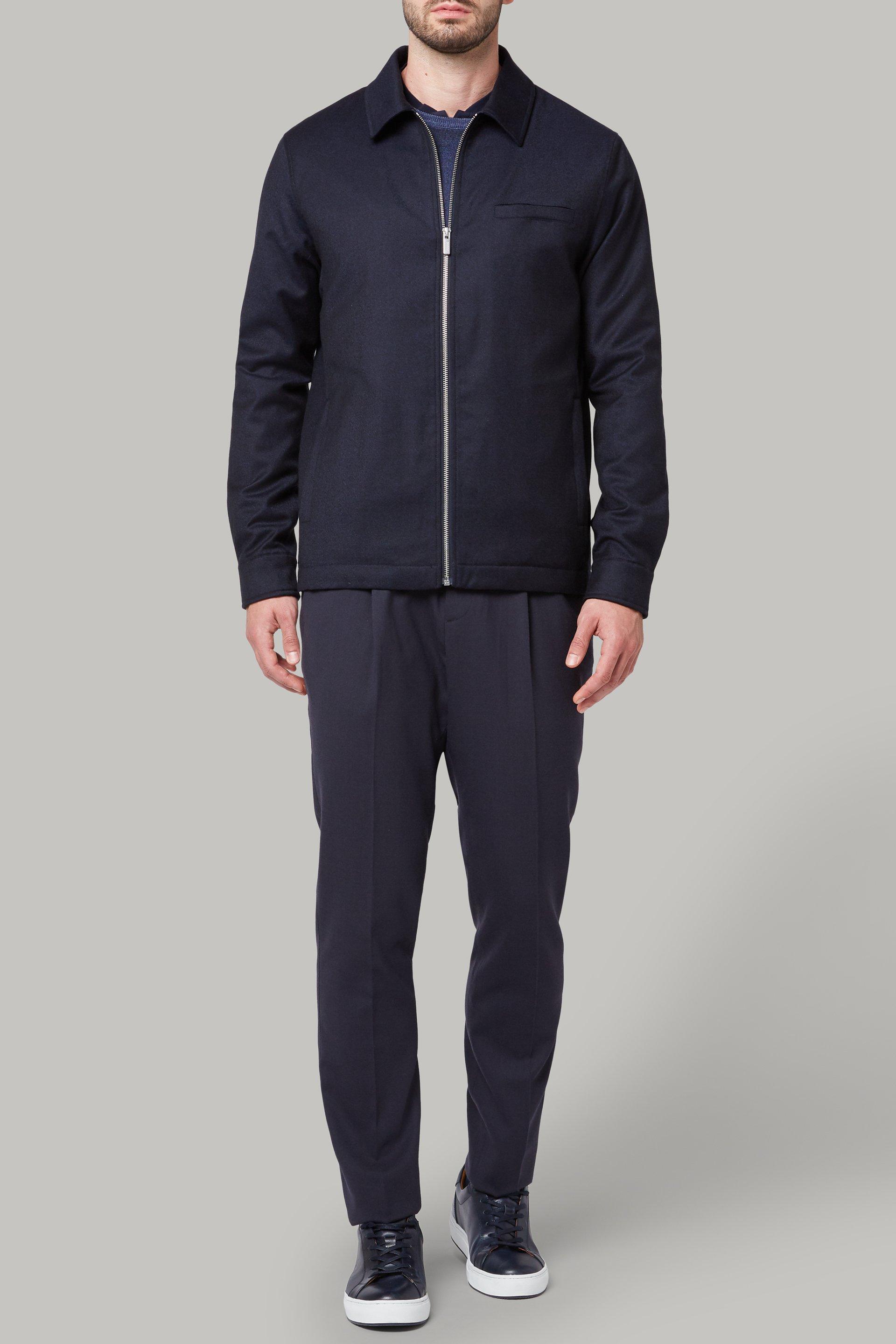 Navy Padded Flannel Jacket, 3901_NAVY, large image number 0