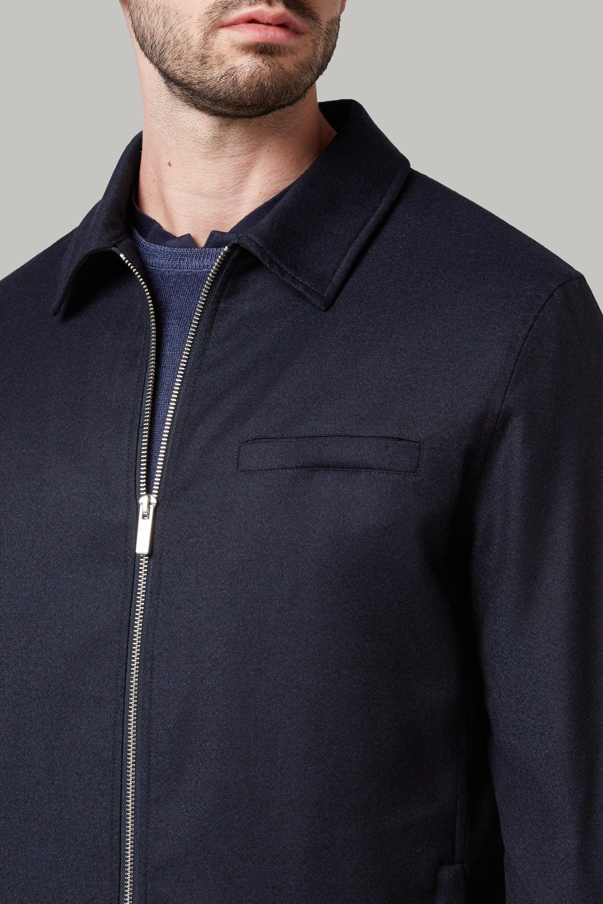 Navy Padded Flannel Jacket, 3901_NAVY, large image number 1