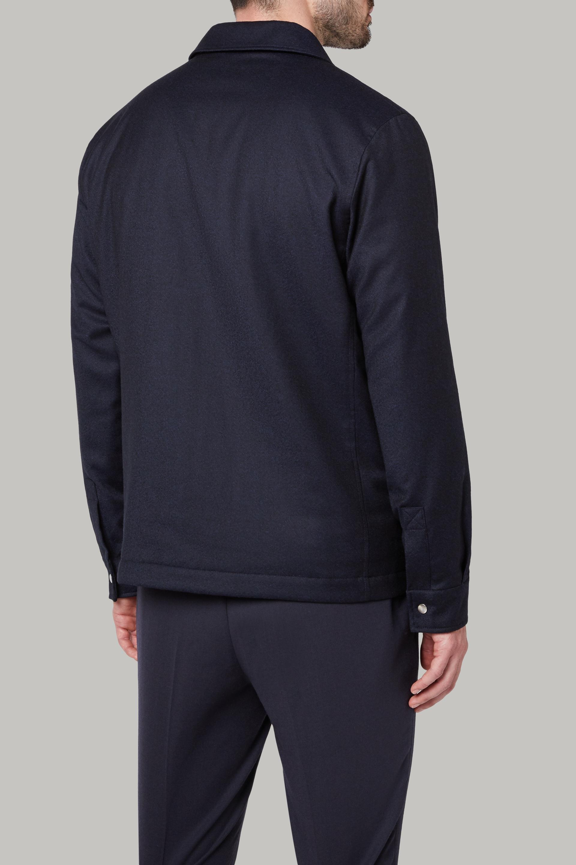 Navy Padded Flannel Jacket, 3901_NAVY, large image number 3