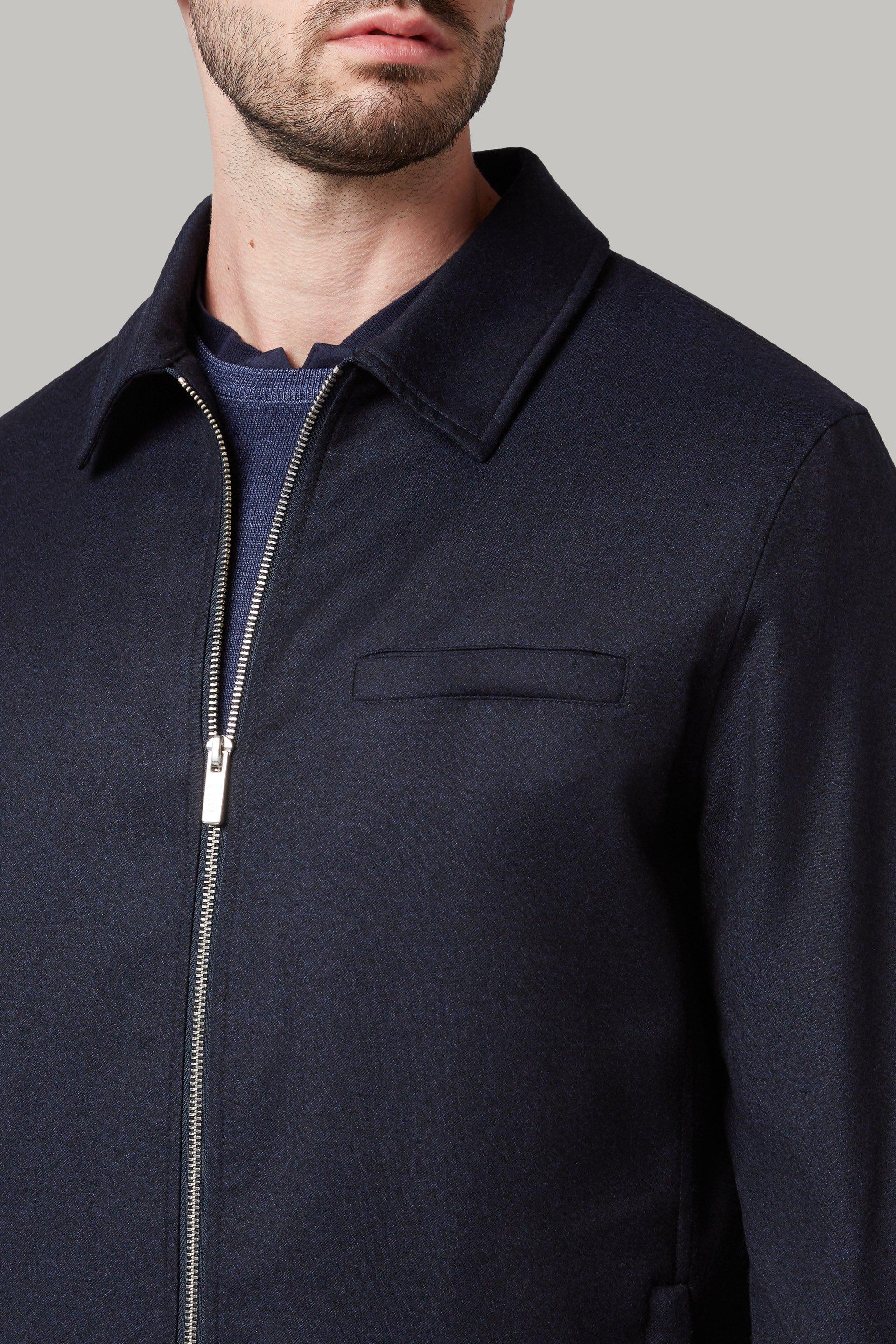 Navy Padded Flannel Jacket, 3901_NAVY, large image number 4