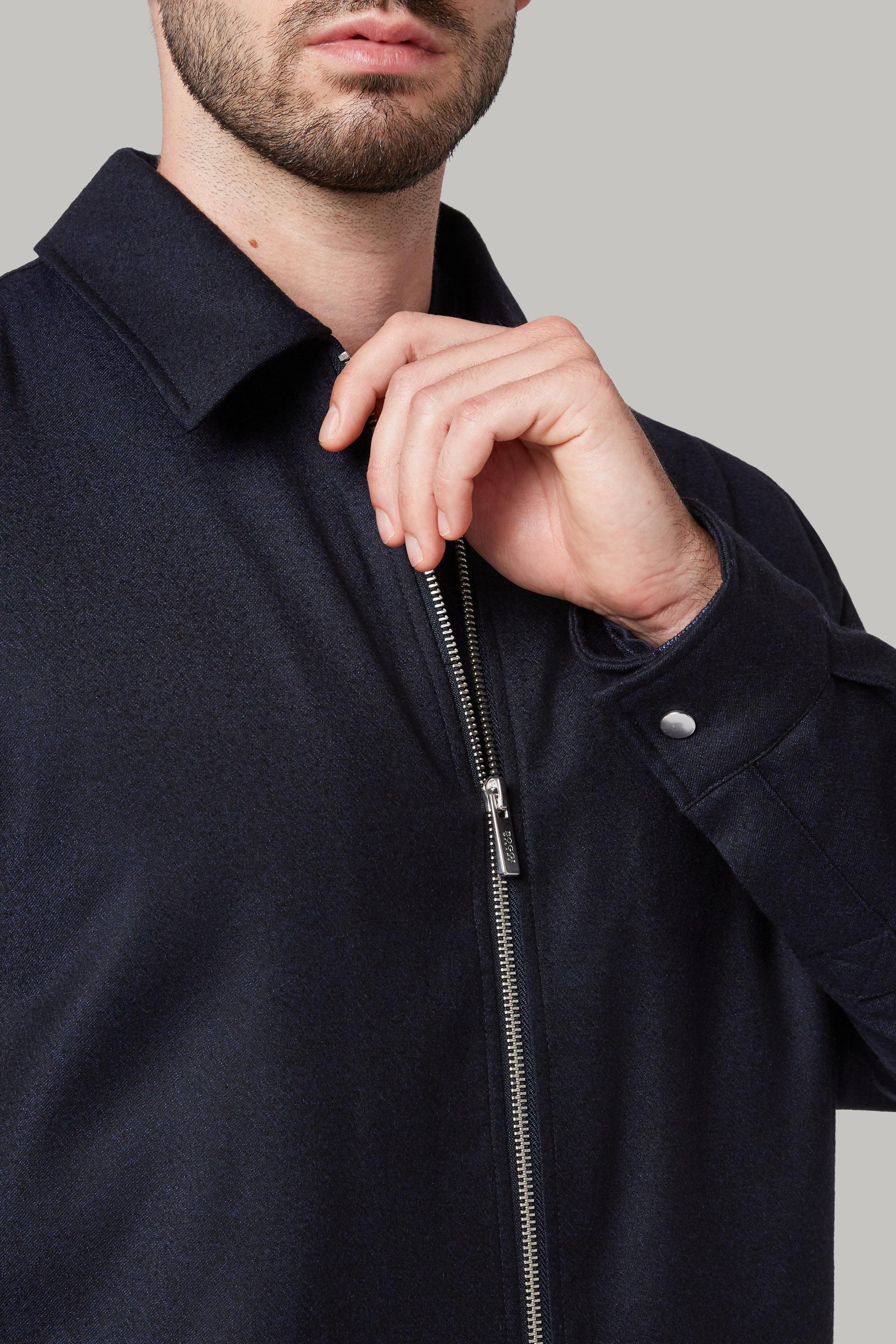 Navy Padded Flannel Jacket, 3901_NAVY, large image number 5