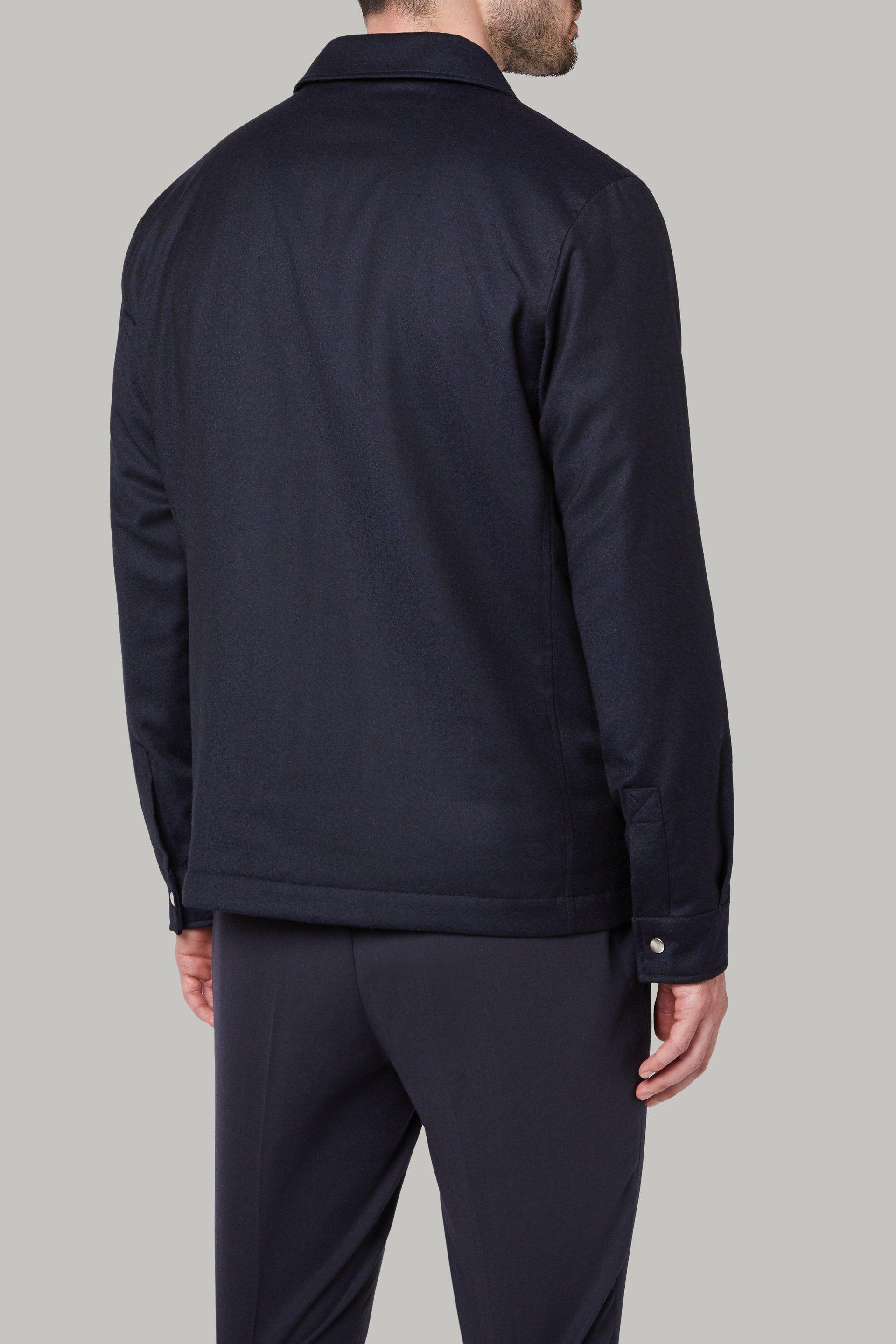 Navy Padded Flannel Jacket, 3901_NAVY, large image number 6