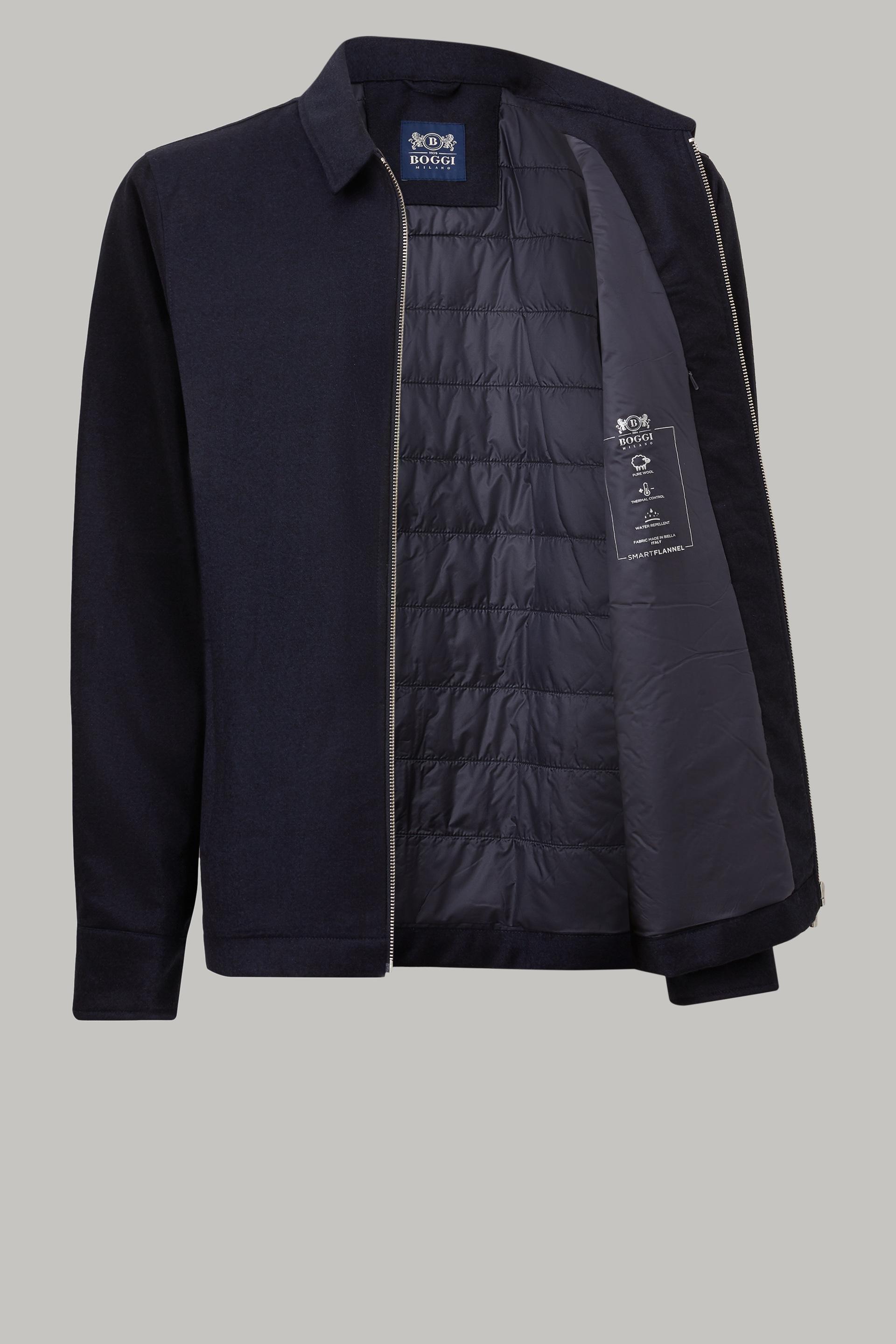 Navy Padded Flannel Jacket, 3901_NAVY, large image number 7