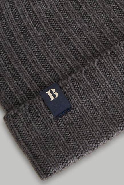 Charcoal Wool Beanie Hat For Men, , large image number 1