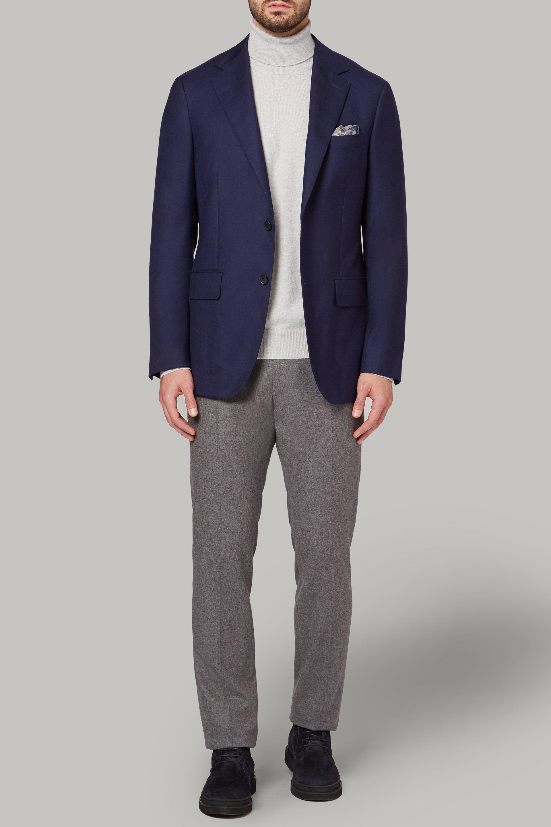 Blue Pure Cashmere Jacket, , large image number 1