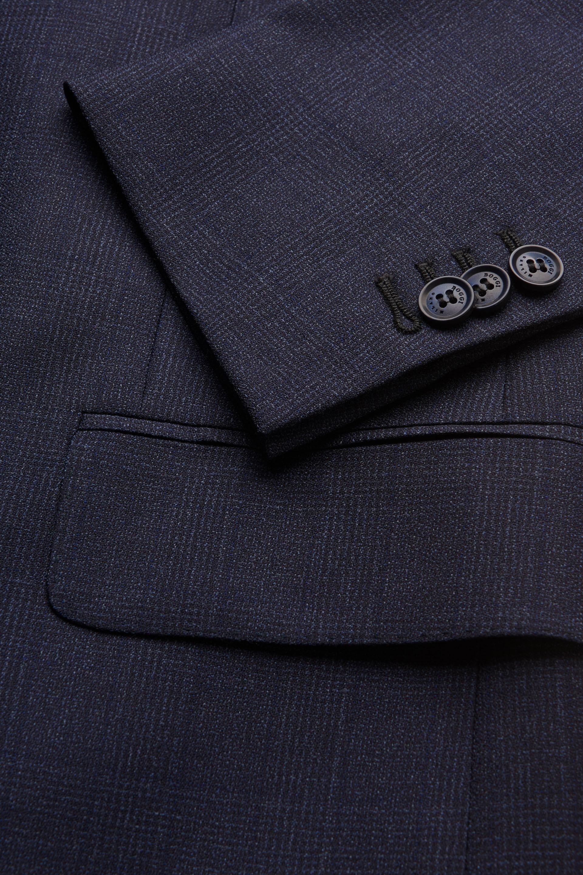 Blue Prince Of Wales Check Wool Suit For Men - Regular, 3901_BLU, large image number 7
